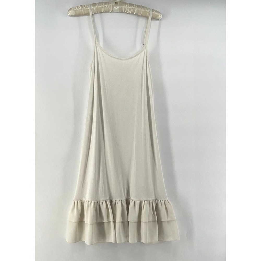 Matilda Jane Slip Dress Extender Cream Ruffle Hem Knit Layering Camisole Small